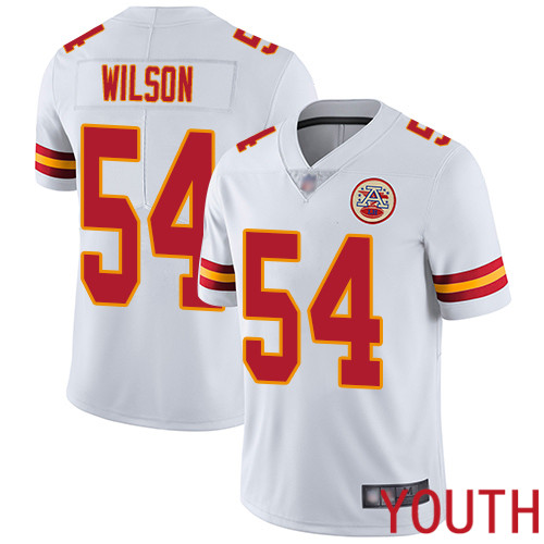 Youth Kansas City Chiefs #54 Wilson Damien White Vapor Untouchable Limited Player Nike NFL Jersey->nfl t-shirts->Sports Accessory